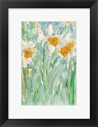 Framed Daffodils Stems II Print