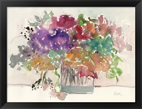 Framed Mix Flowers I Print