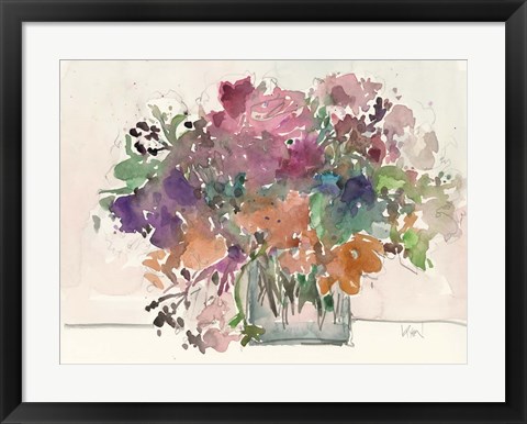 Framed Mix Flowers II Print