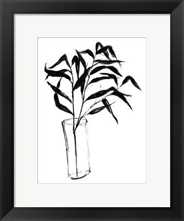 Framed Sumi-e Bamboo I Print