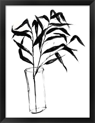 Framed Sumi-e Bamboo I Print