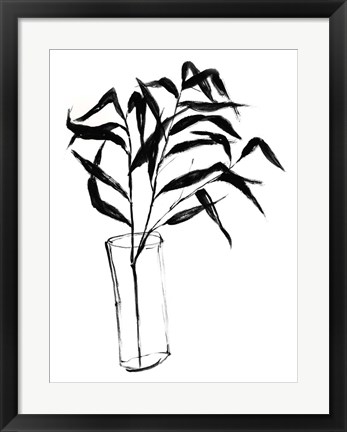 Framed Sumi-e Bamboo I Print