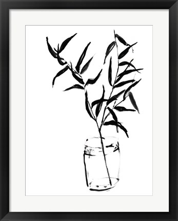 Framed Sumi-e Bamboo II Print