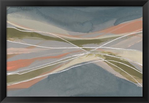 Framed Pastel Undulation I Print