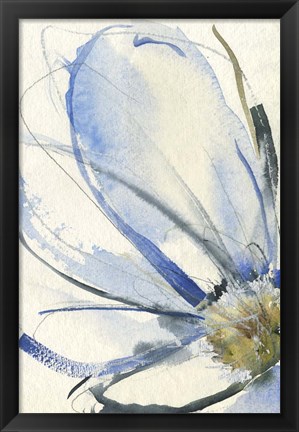 Framed Cobalt &amp; Paynes Petals I Print