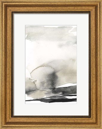 Framed Ebony Horizon Triptych III Print