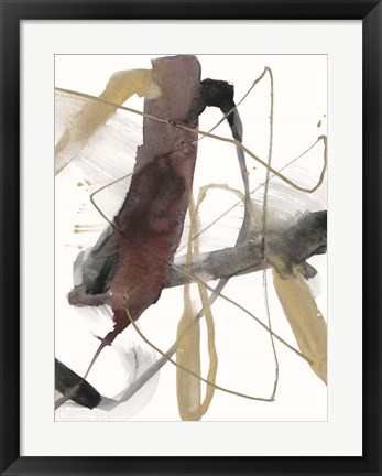 Framed Burgundy Interjection II Print