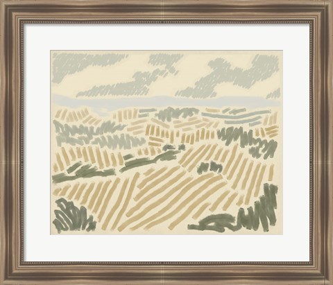 Framed Paysage de Montpellier II Print