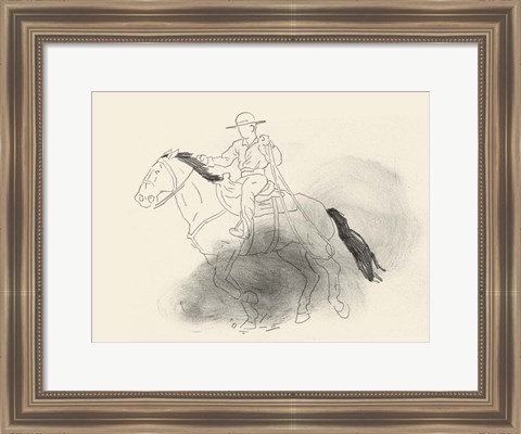 Framed Roping Lessons II Print