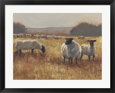 Framed Grazing at Sunset II Print