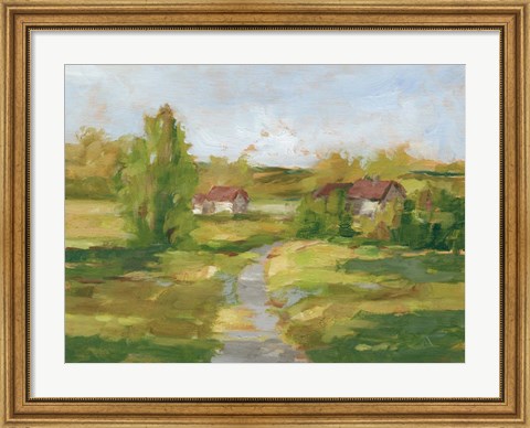 Framed Rural English Cottage II Print