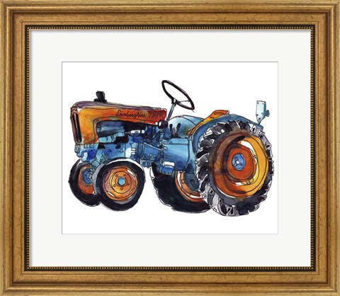 Framed Tractor Study II Print