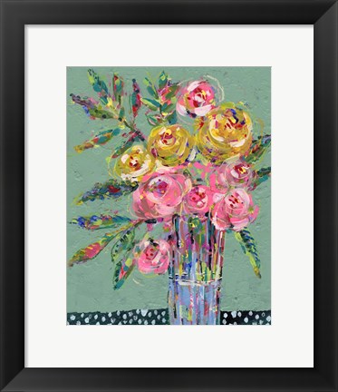 Framed Bright Colored Bouquet II Print