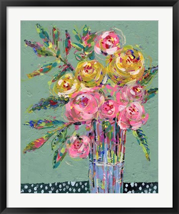 Framed Bright Colored Bouquet II Print