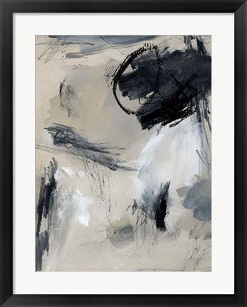 Framed Scribble Abstract I Print