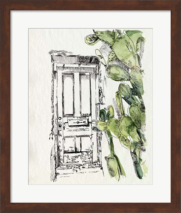 Framed Cactus Door II Print