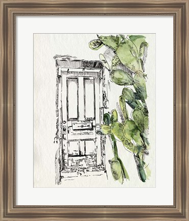 Framed Cactus Door II Print