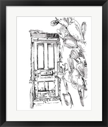 Framed Cactus Door VI Print