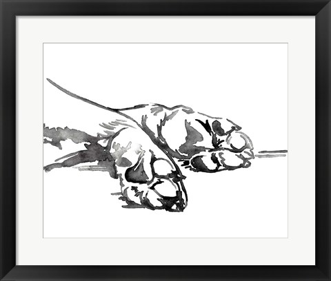 Framed Linear Paws I Print