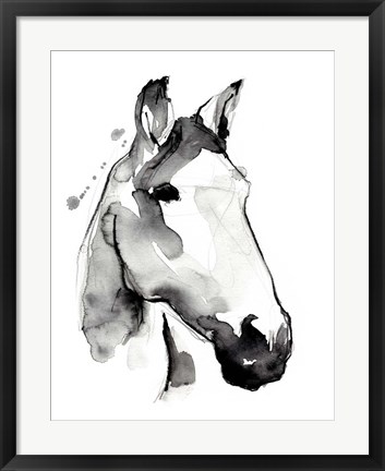 Framed White Stallion I Print