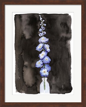 Framed Blue Delphinium II Print