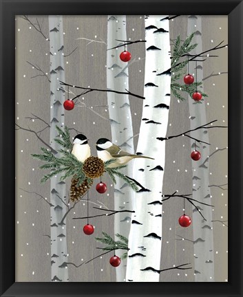 Framed Birch Birds II Print