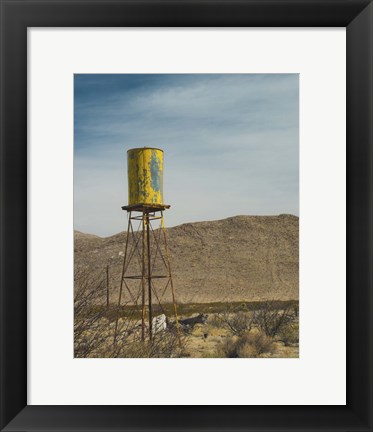 Framed Yellow Water Tower I Print