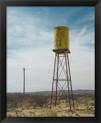 Framed Yellow Water Tower II Print