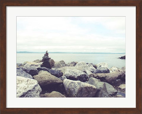 Framed Bay Rocks IV Print