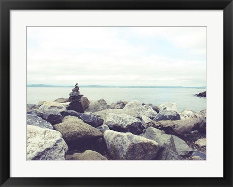 Framed Bay Rocks IV Print