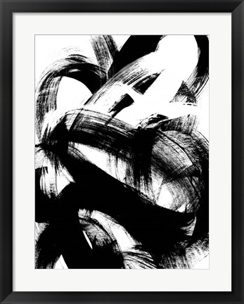 Framed Onyx Swipe I Print