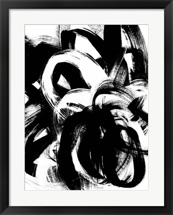 Framed Onyx Swipe IV Print