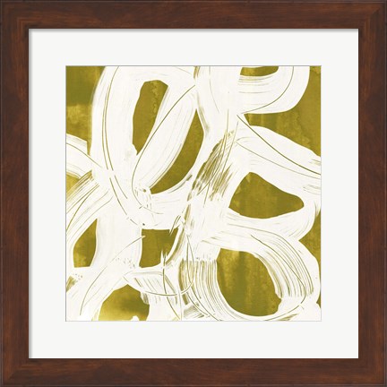 Framed Olive Helix I Print