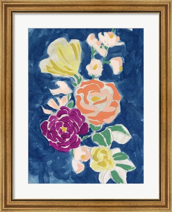 Framed Paintbox Floral I Print