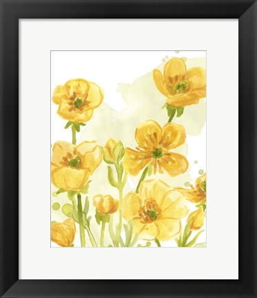 Framed Sunshine Meadow I Print