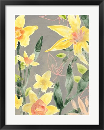 Framed Narcissus Fresco II Print