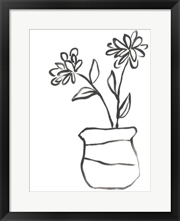 Framed Budding Vase II Print