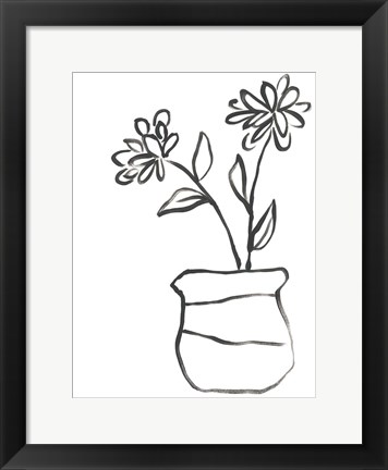 Framed Budding Vase II Print