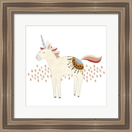 Framed Hipster Unicorns I Print