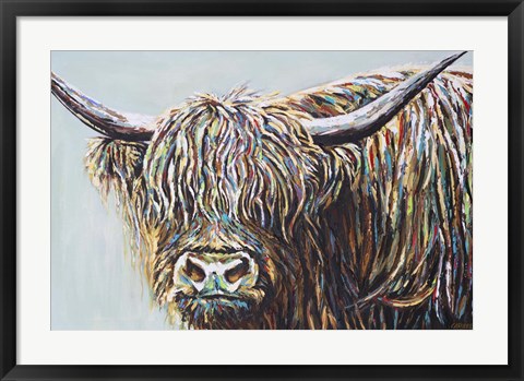 Framed Woolly Highland I Print