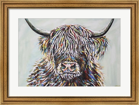 Framed Woolly Highland II Print