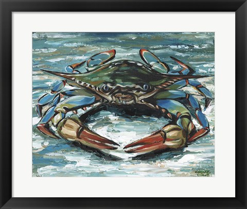 Framed Blue Palette Crab II Print