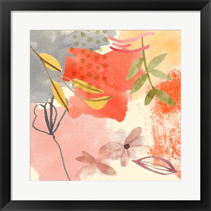 Framed Flower Shimmer II Print