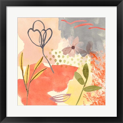 Framed Flower Shimmer III Print