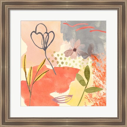 Framed Flower Shimmer III Print