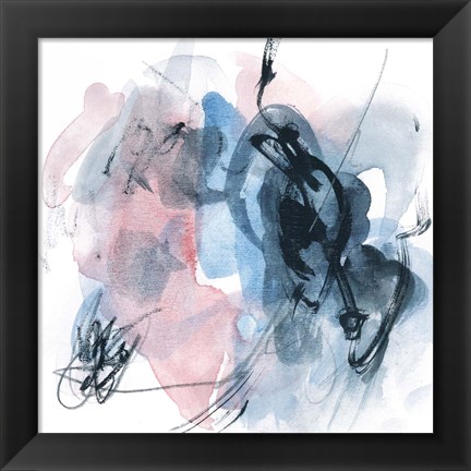 Framed Abstracted Blues II Print