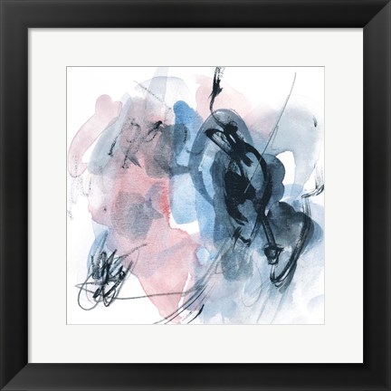 Framed Abstracted Blues II Print