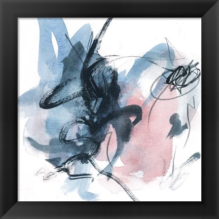 Framed Abstracted Blues III Print