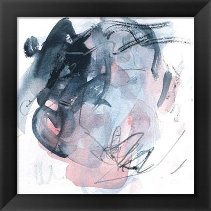 Framed Abstracted Blues IV Print