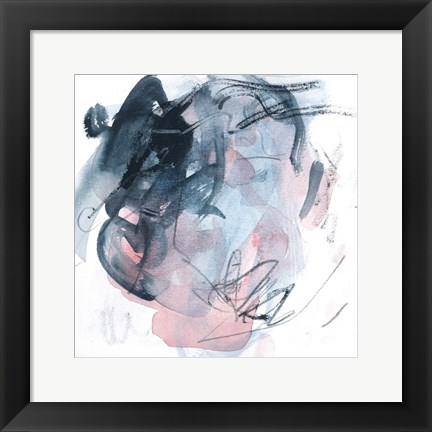 Framed Abstracted Blues IV Print